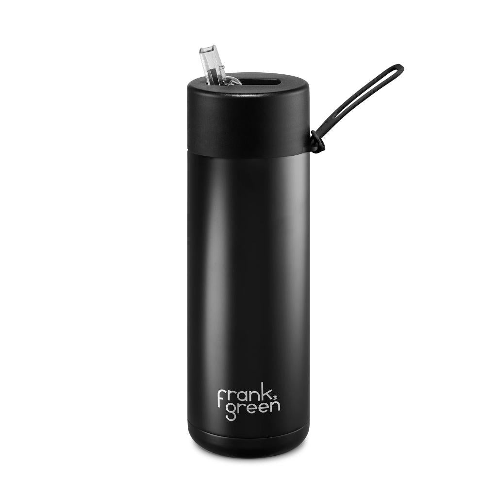595ml Ceramic Reusable Bottle with Straw Lid