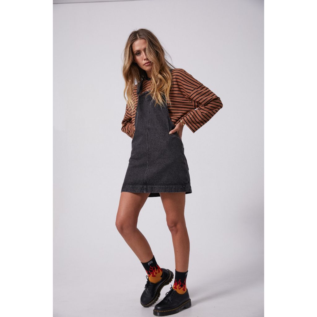 Mae - Denim Overall Dress
