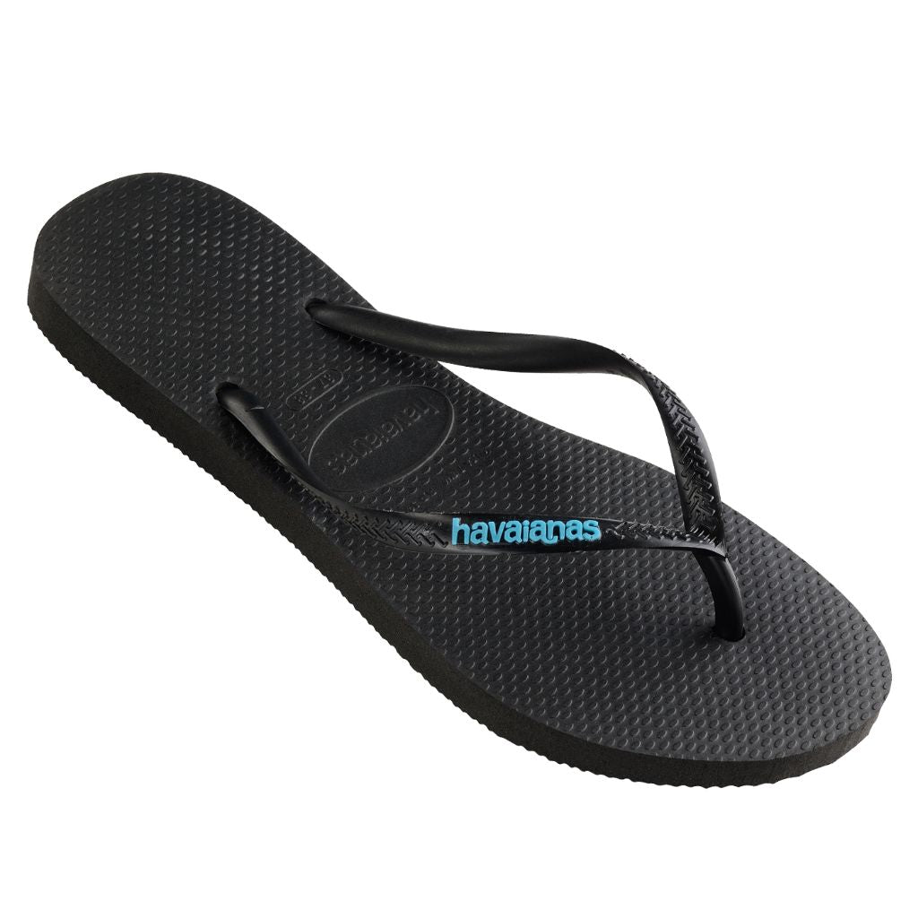 Slim Rubber Logo Black/Blue