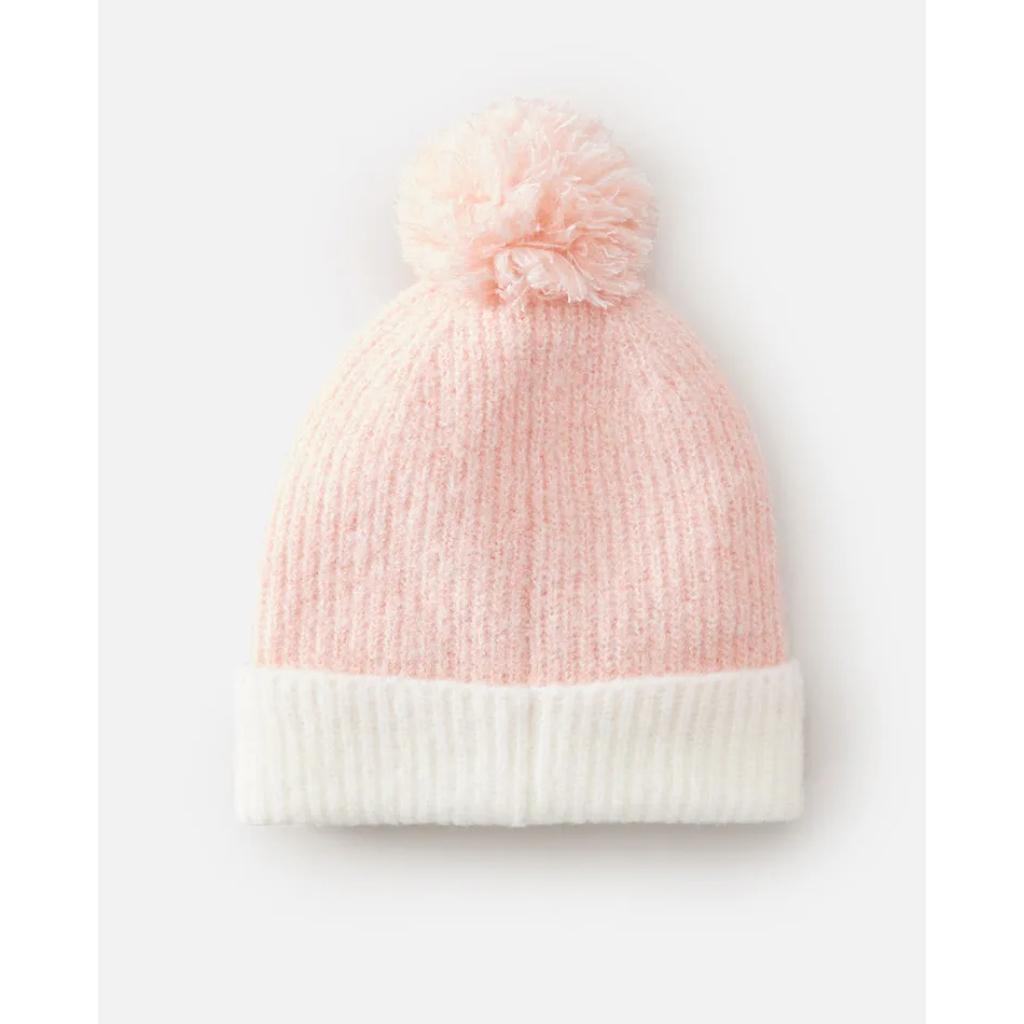Girls 2 Tone Regular Pom Pom Beanie