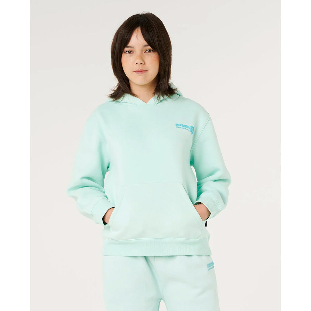 Girls Hibiscus Heat Logo Hood
