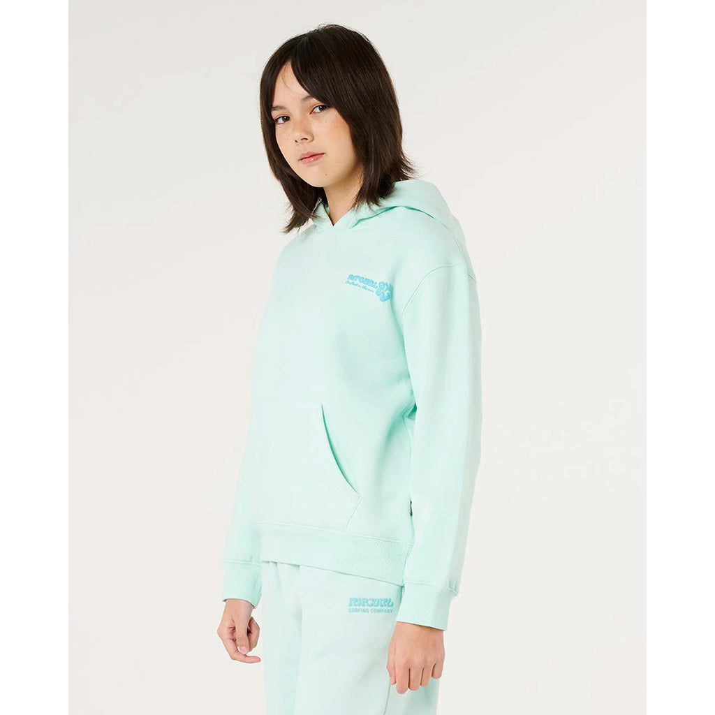 Girls Hibiscus Heat Logo Hood