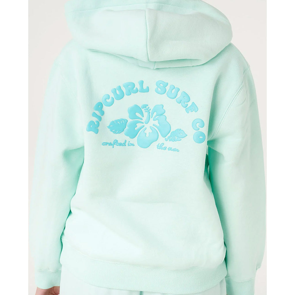 Girls Hibiscus Heat Logo Hood