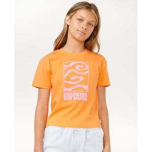 Girls Sun Sol Logo Crop Tee