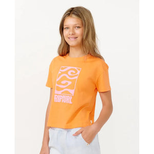 Girls Sun Sol Logo Crop Tee