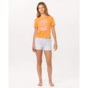 Girls Sun Sol Logo Crop Tee