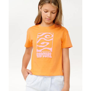 Girls Sun Sol Logo Crop Tee