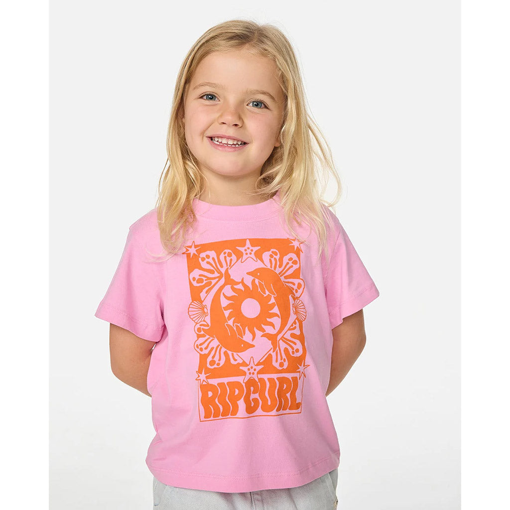 Girls Sun Swell Dolphin Tee