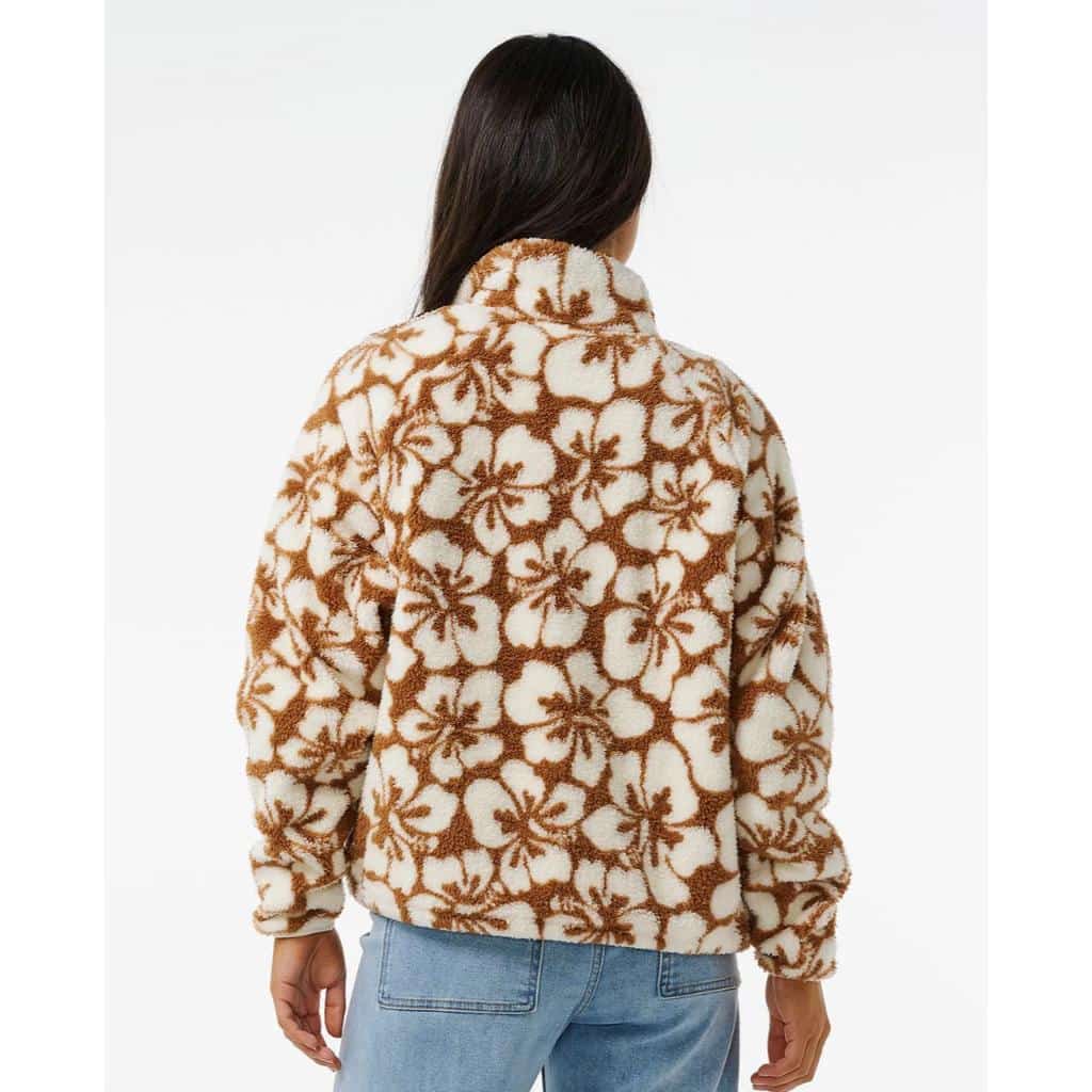 Hibiscus Heat Polar Fleece Zip Thru