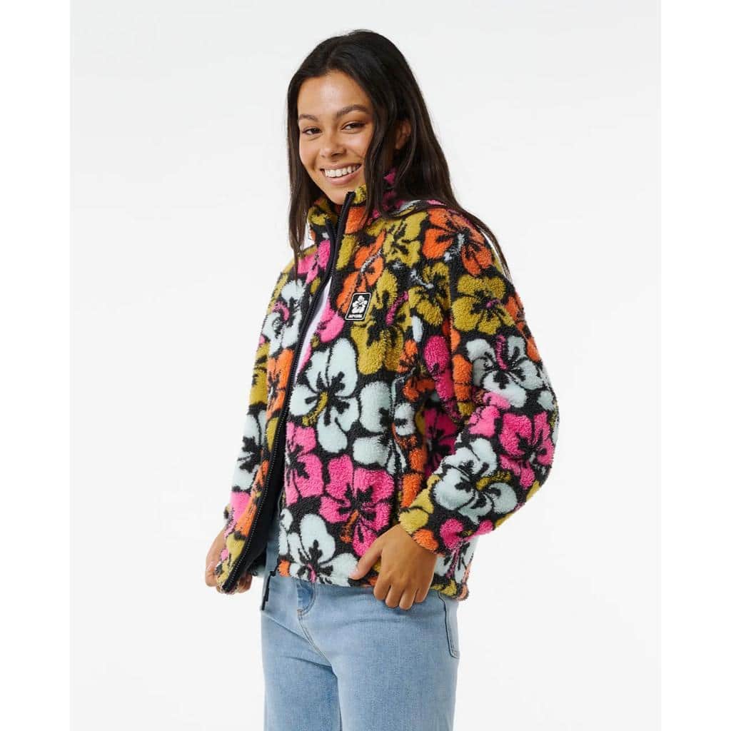 Hibiscus Heat Polar Fleece Zip Thru