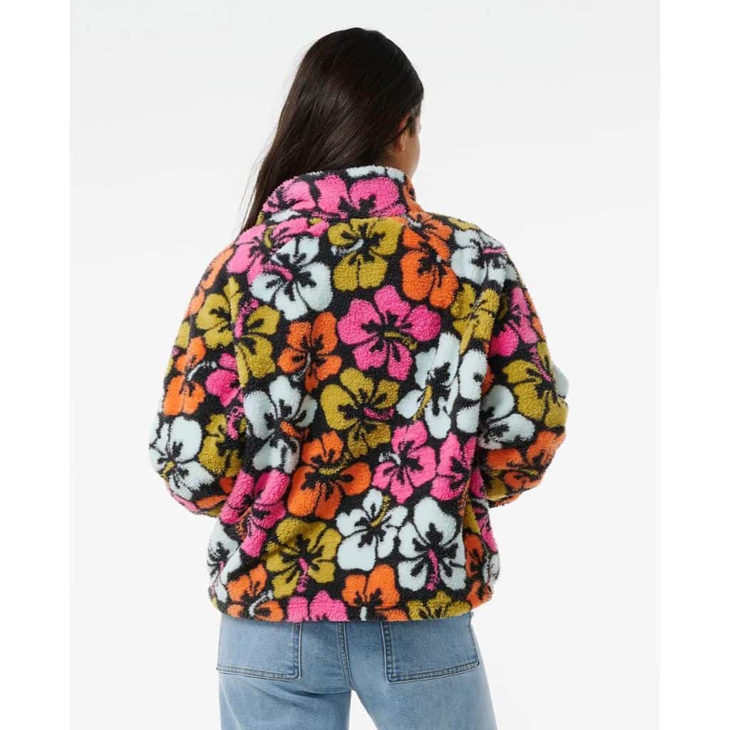 Hibiscus Heat Polar Fleece Zip Thru