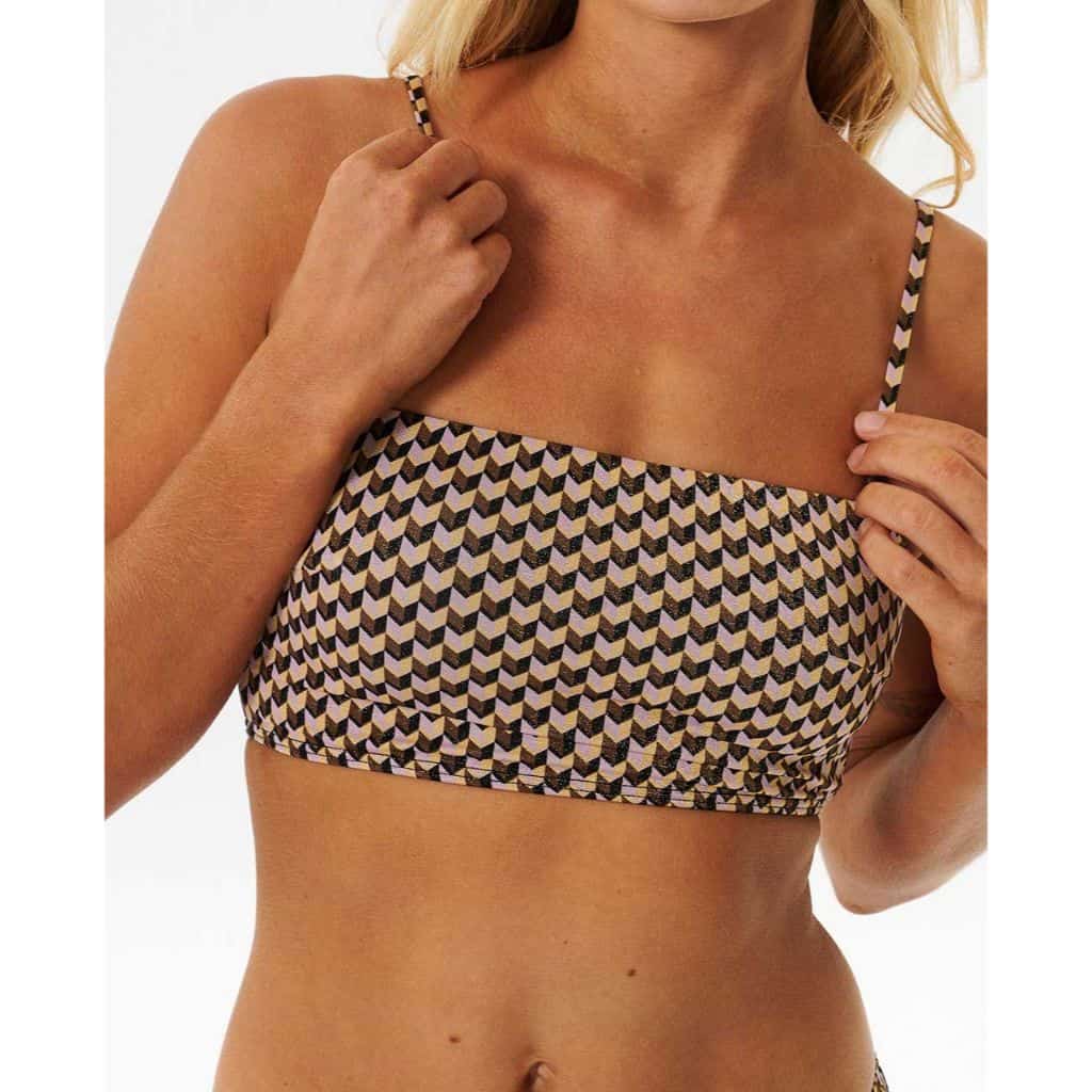 La Isla Geo Long Line Tank Bikini Top