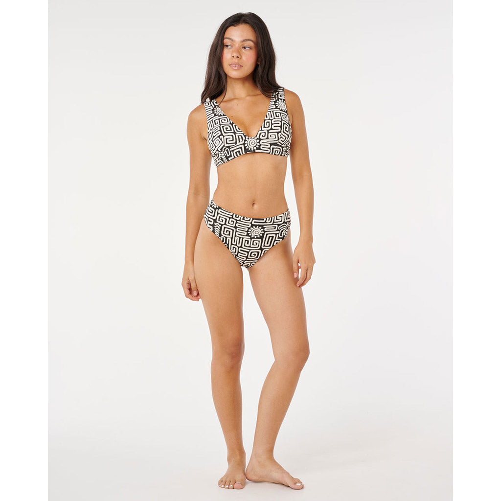 Sunset Jacquard Deep V Bikini Top