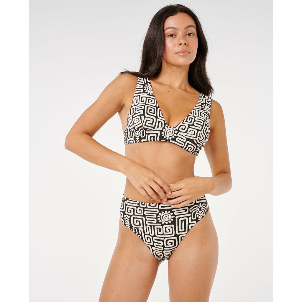 Sunset Jacquard Deep V Bikini Top