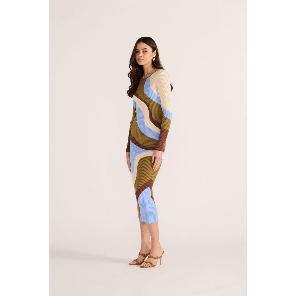 Hanna Intarsia Knit Midi Dress