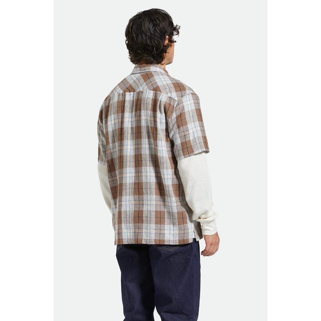 Cru Linen Blend Short Sleeve Relaxed Woven Shirt