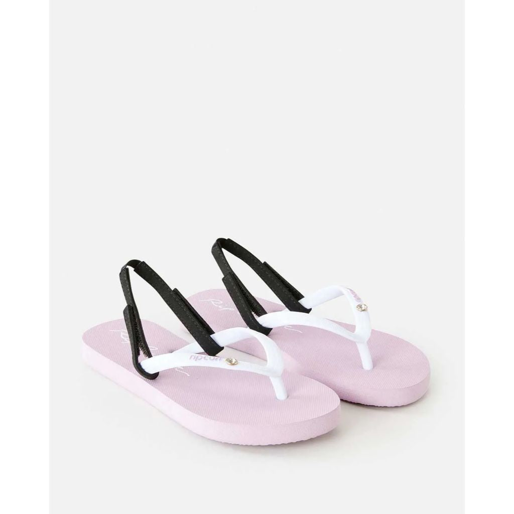 Girls Script Wave Bloom Thongs