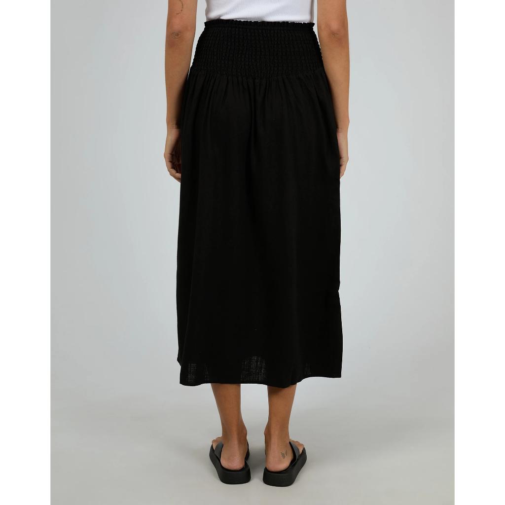 Luxe Linen Shirred Maxi Skirt