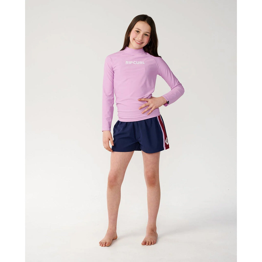 Girls Classic Surf Long Sleeve Rash Vest