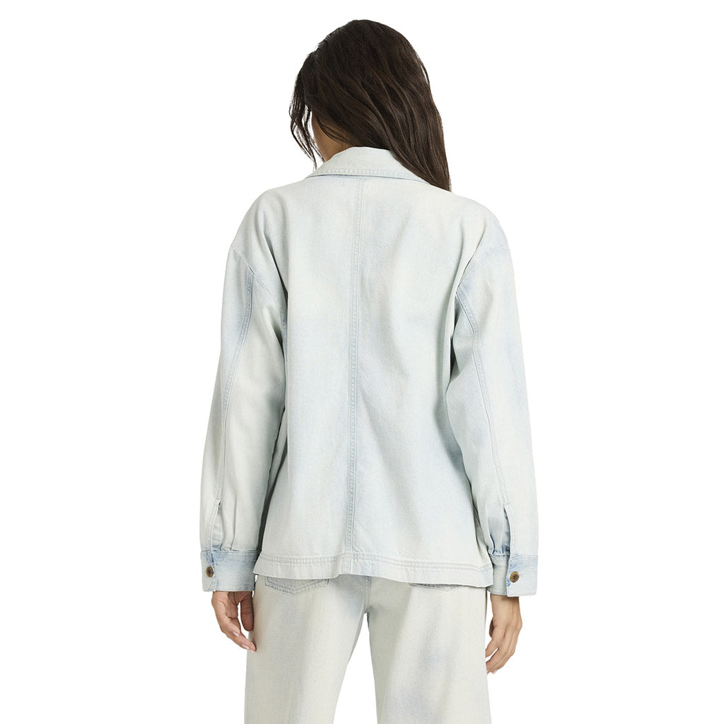 Jade Saltwashed Long Sleeve Woven Shirt