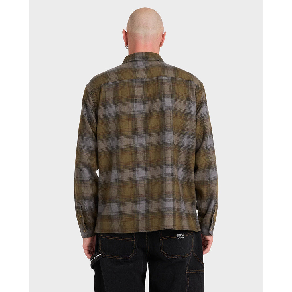 Script Long Sleeve Flannel Shirt