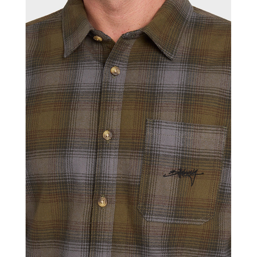 Script Long Sleeve Flannel Shirt