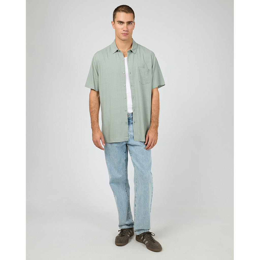 Textured Linen Short Sleeve Shirt