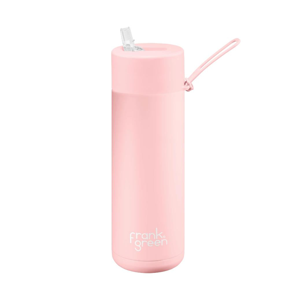 595ml Ceramic Reusable Bottle with Straw Lid