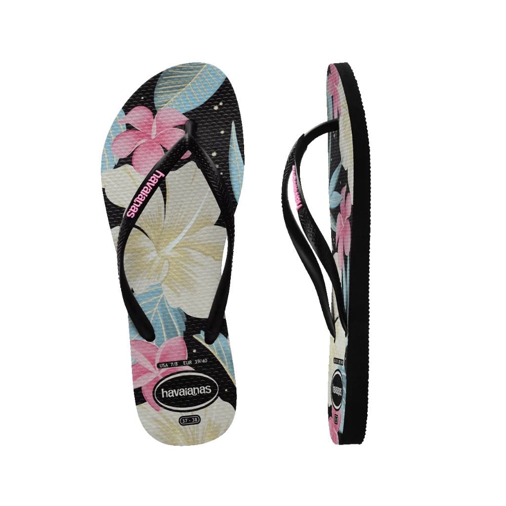 Slim Floral Black Pink