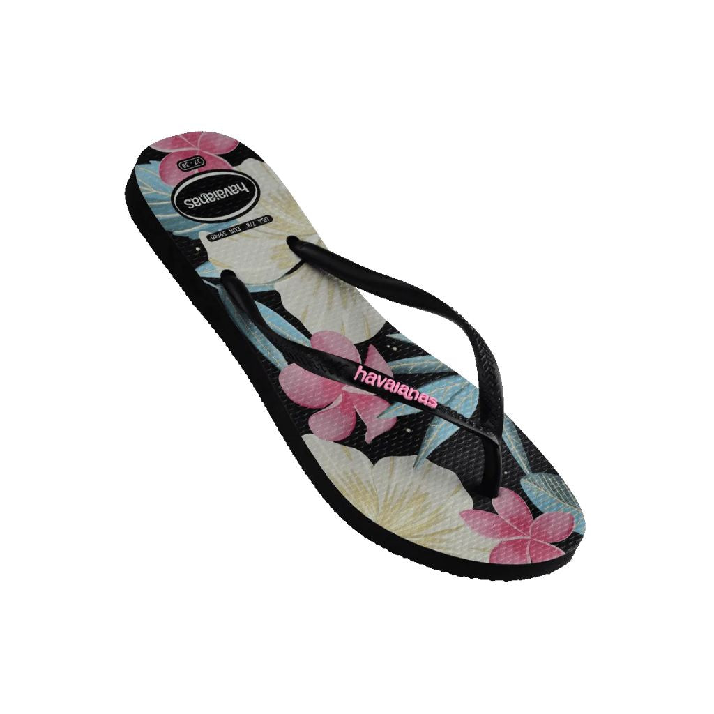 Slim Floral Black Pink