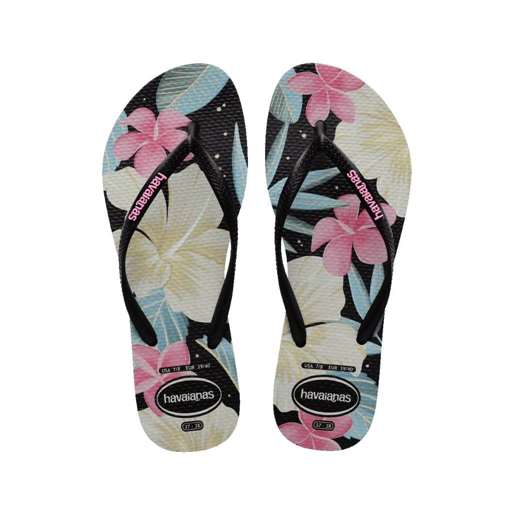 Slim Floral Black Pink