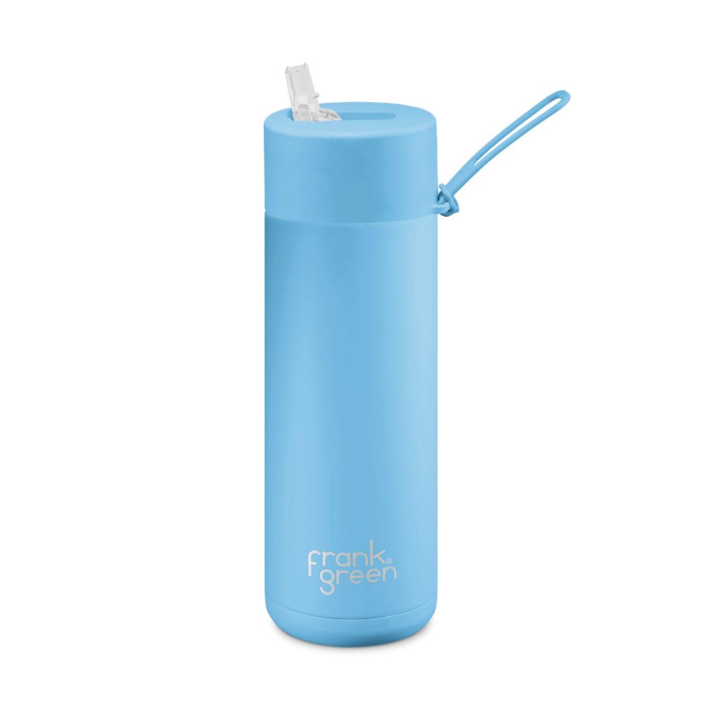 595ml Ceramic Reusable Bottle with Straw Lid