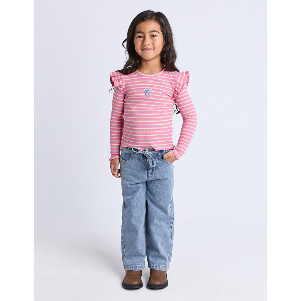 Maya Frill Longsleeve Rib Tee