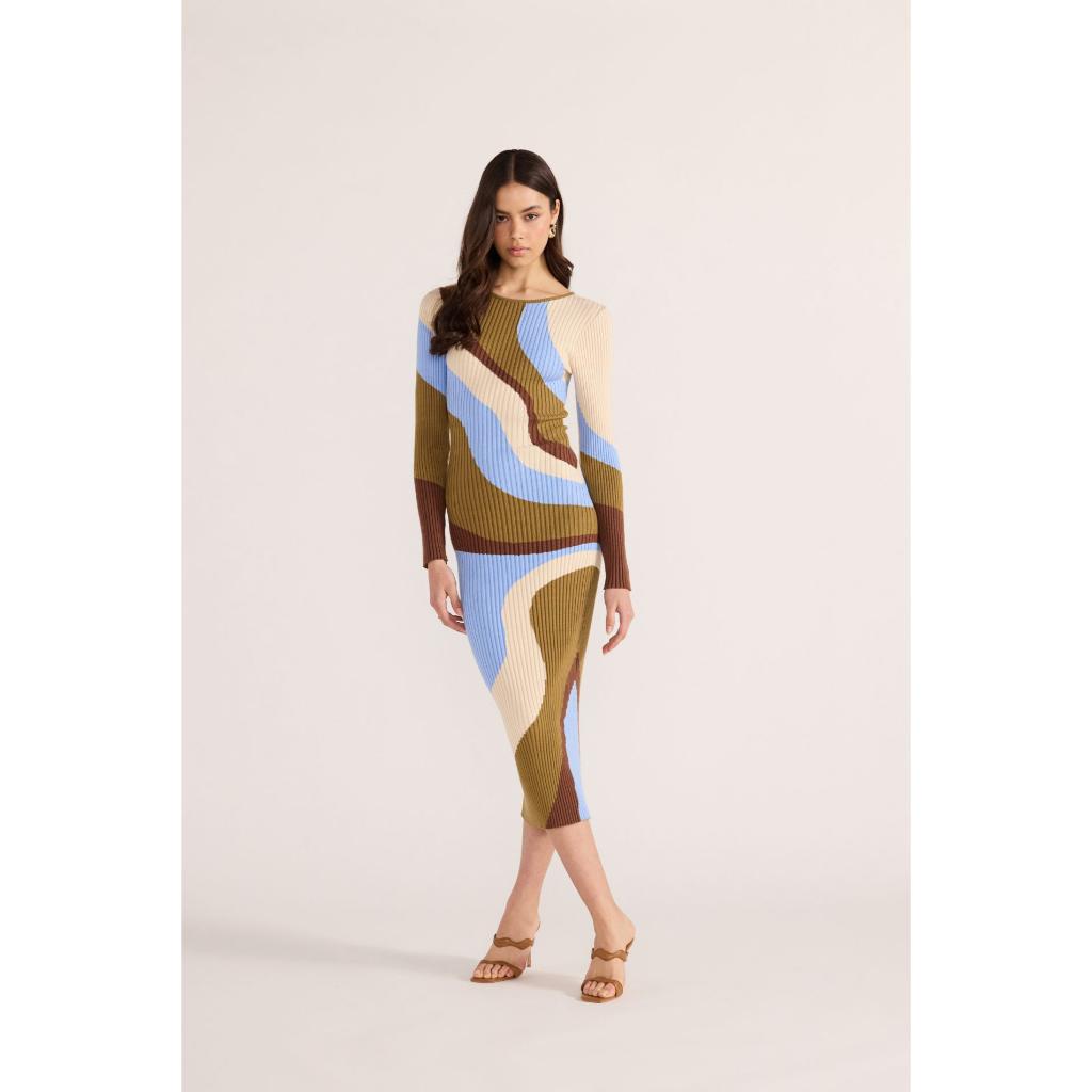Hanna Intarsia Knit Midi Dress