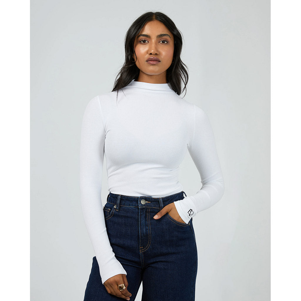 Icon Mock Neck Long Sleeve Top