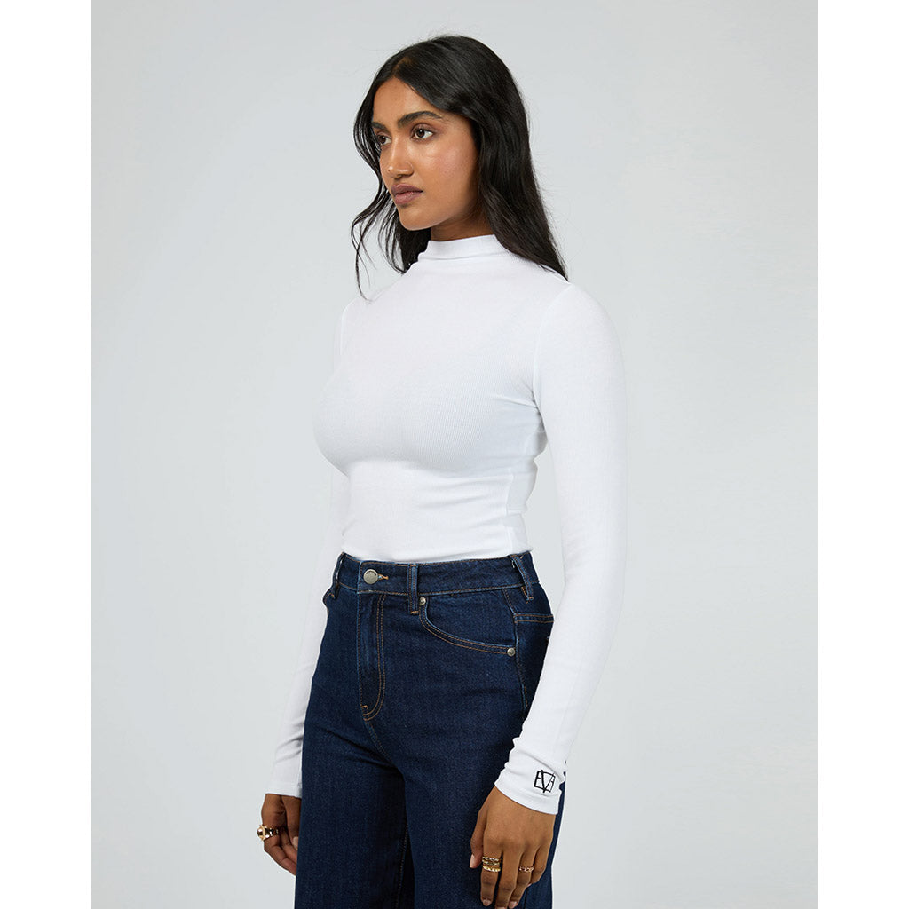 Icon Mock Neck Long Sleeve Top