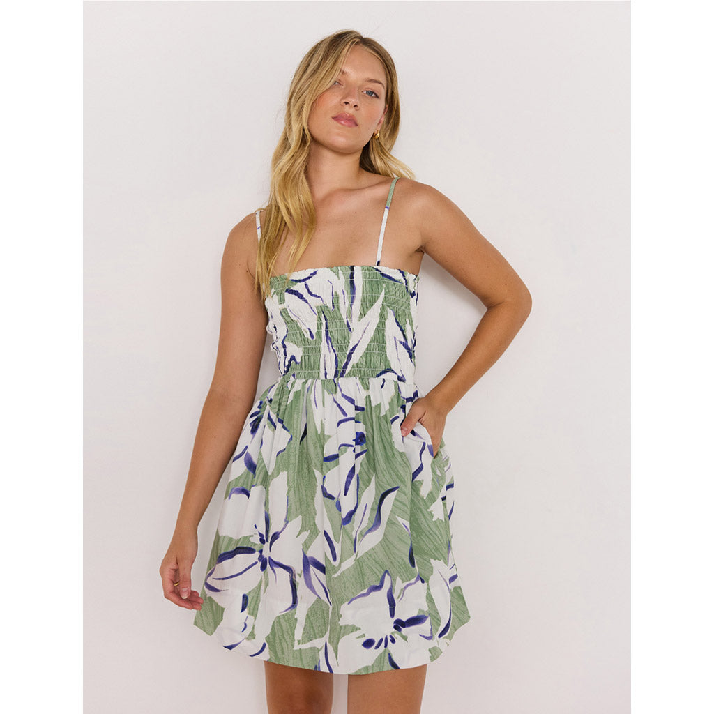 Veda Shirred Mini Dress