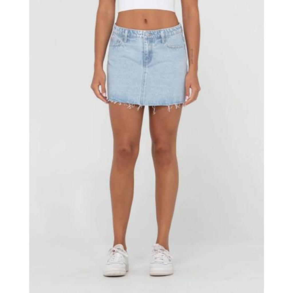 Celeste Low Rise Denim Mini Skirt