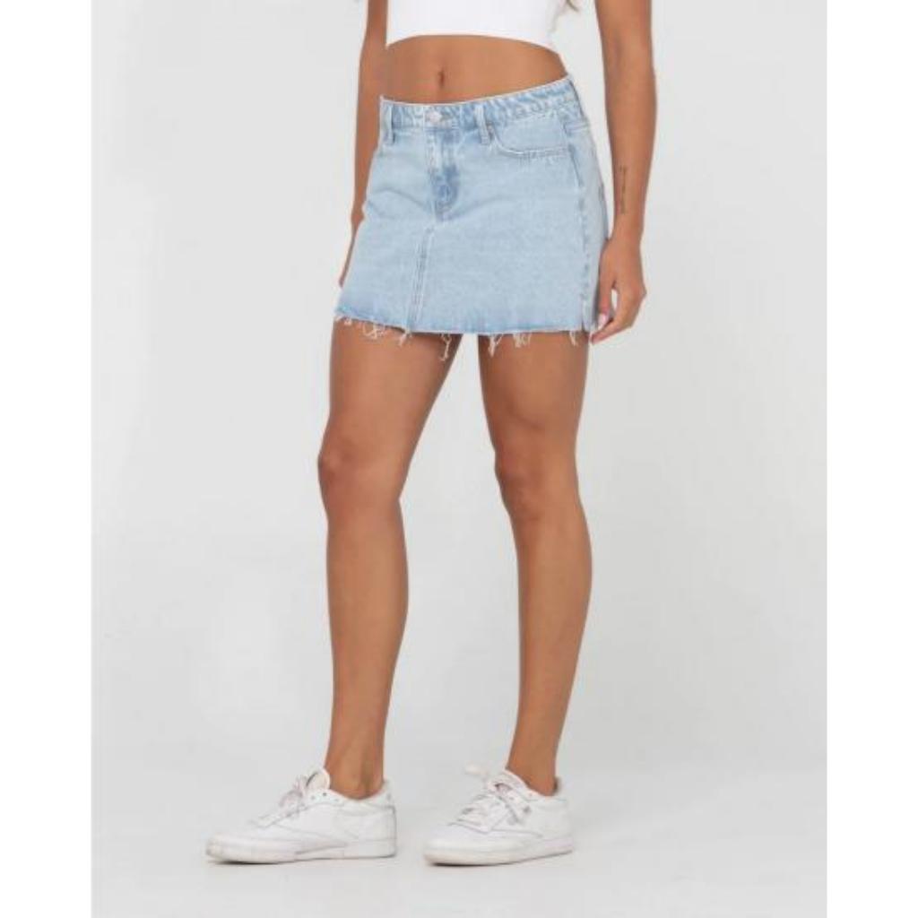 Celeste Low Rise Denim Mini Skirt