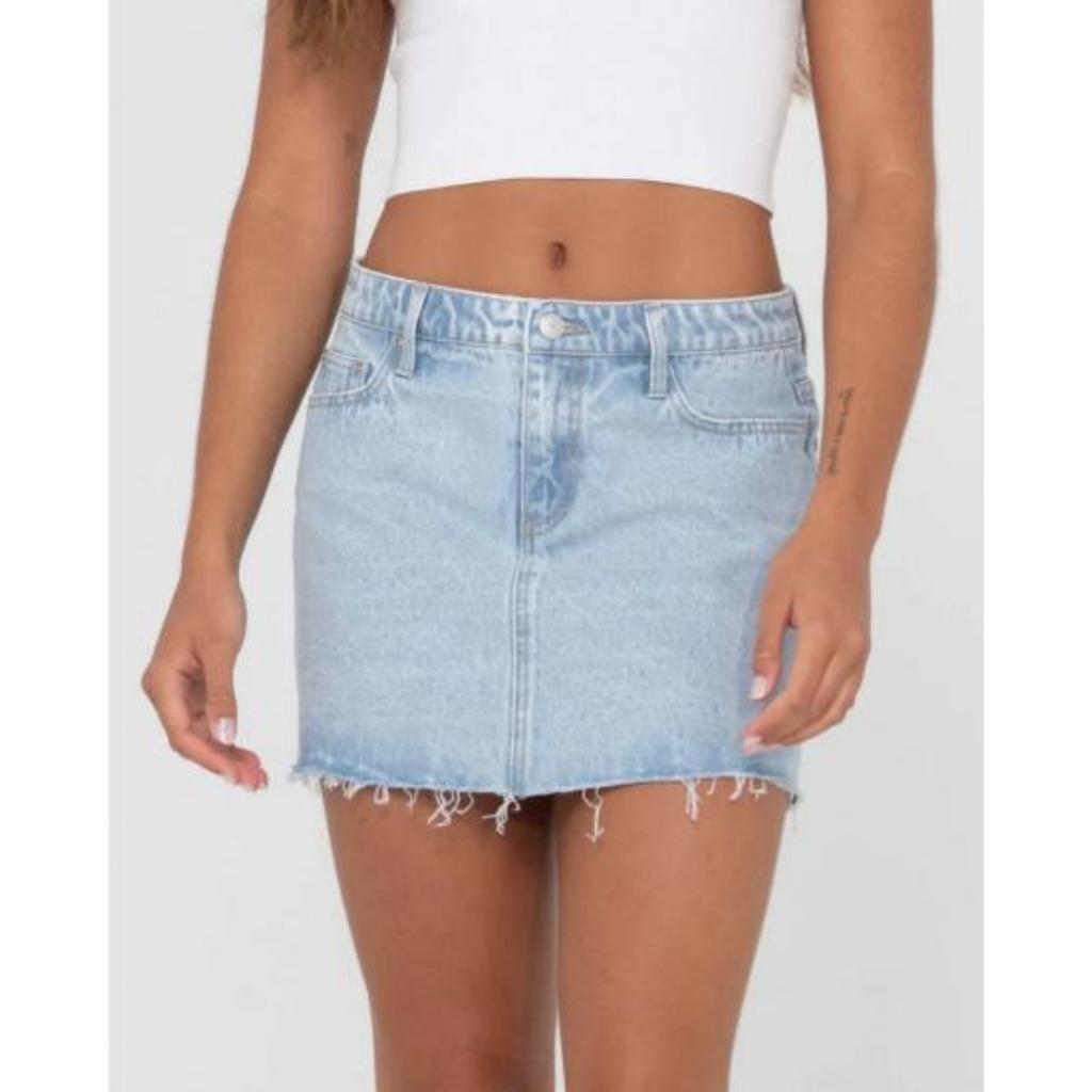 Celeste Low Rise Denim Mini Skirt