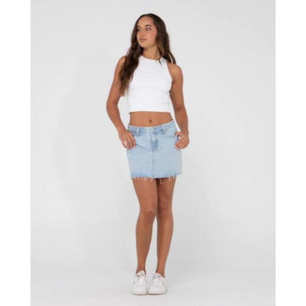 Celeste Low Rise Denim Mini Skirt