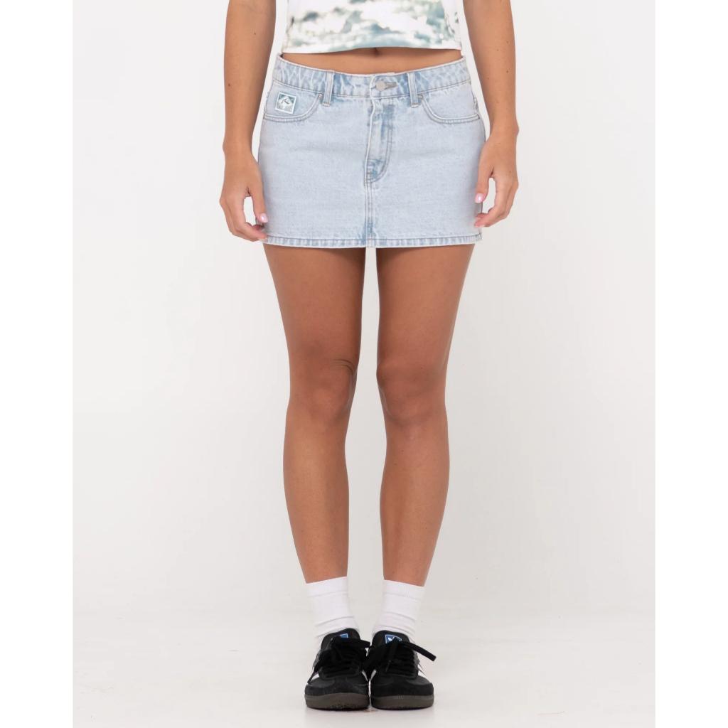 Mavericks Low Rise Denim Mini Skirt