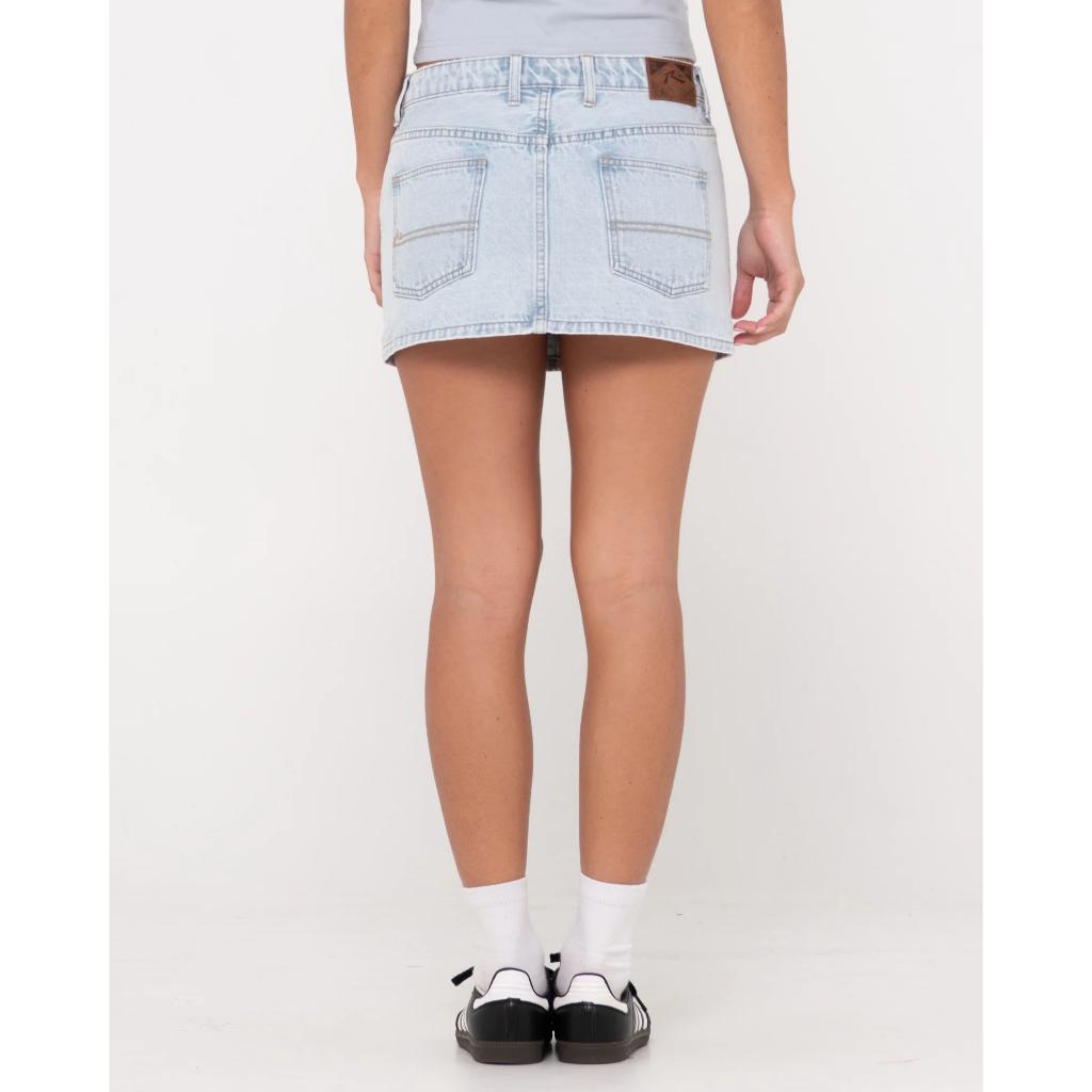 Mavericks Low Rise Denim Mini Skirt