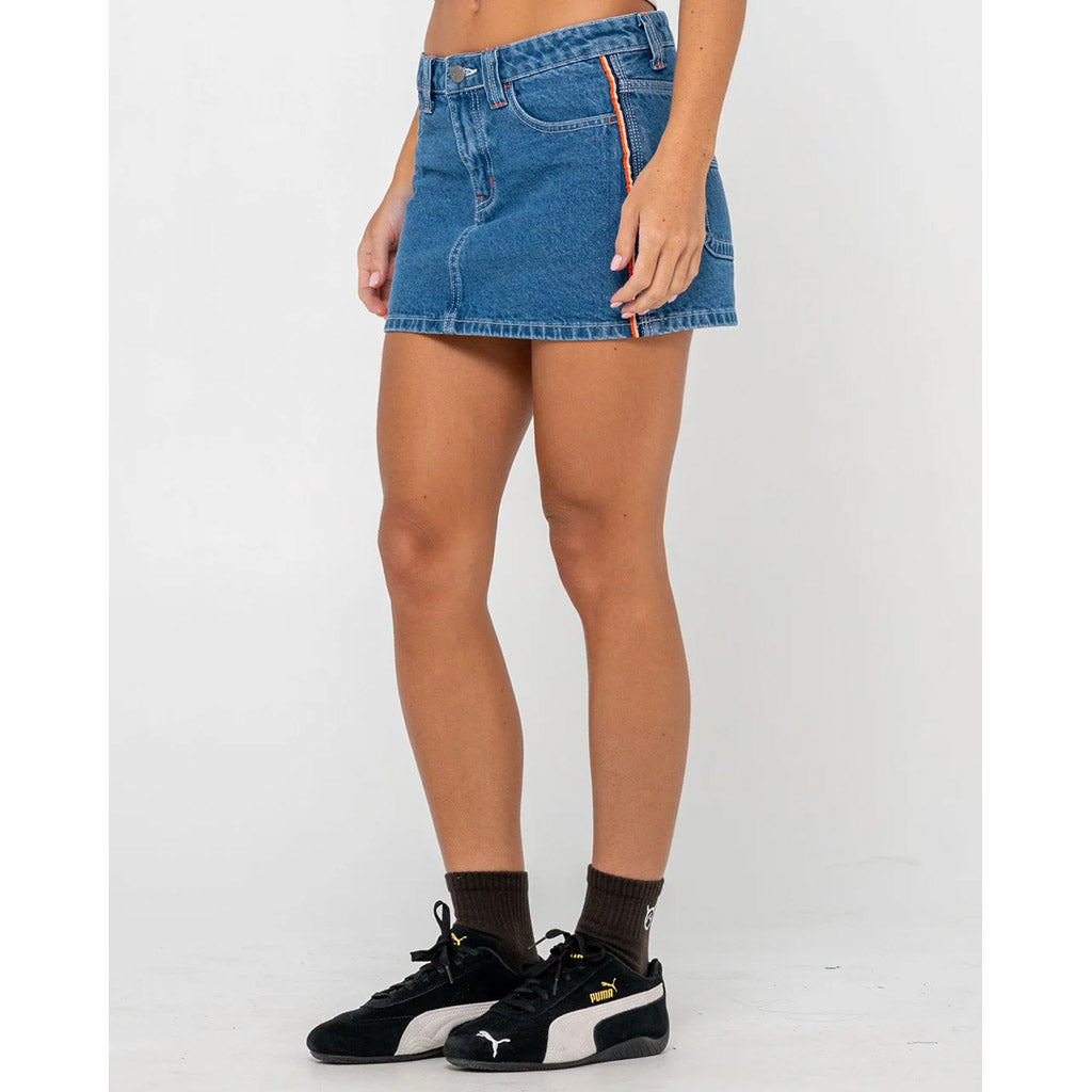 Flip Mommy Low Rise Mini Denim Skirt