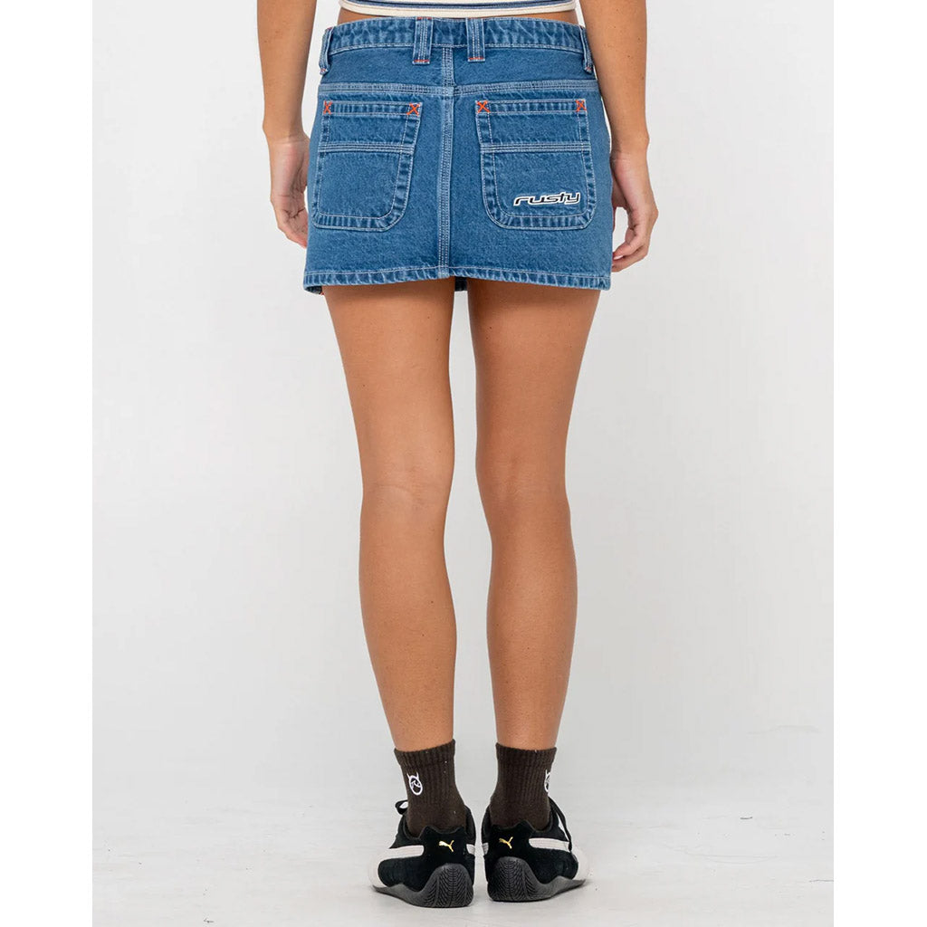 Flip Mommy Low Rise Mini Denim Skirt