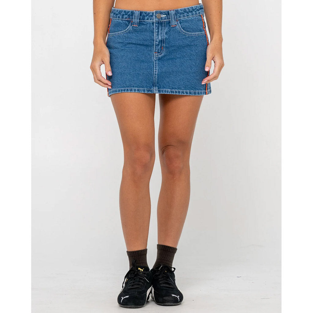 Flip Mommy Low Rise Mini Denim Skirt