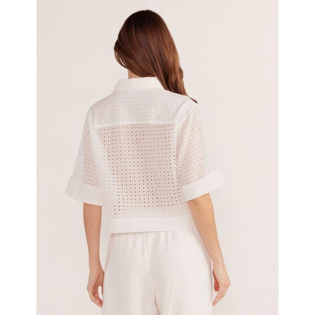 Frida Broderie Crop Shirt