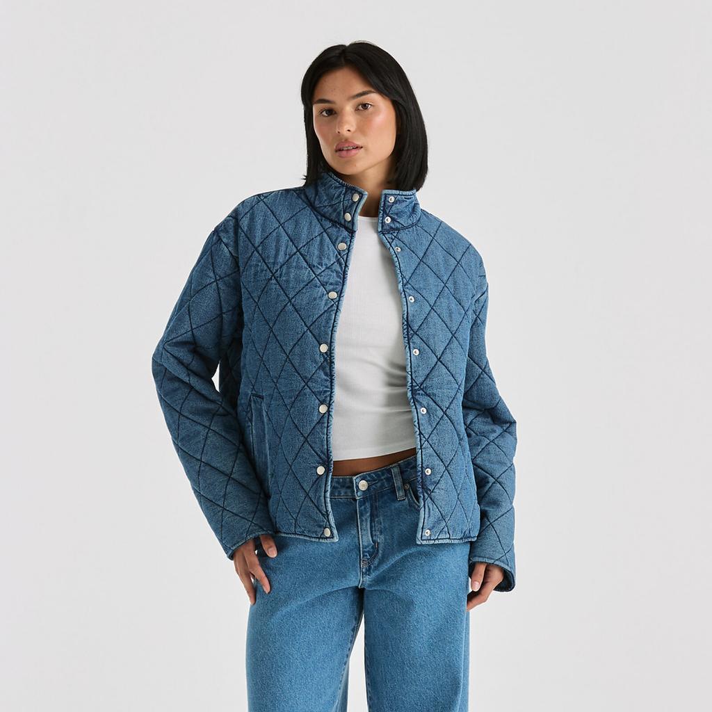 Denim Quilted Bomber