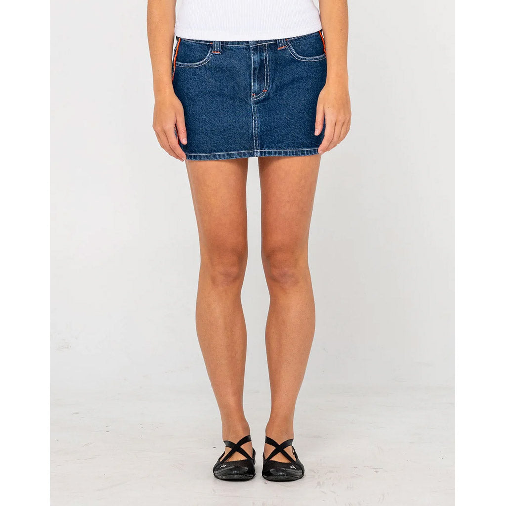Flip Mommy Low Rise Mini Denim Skirt
