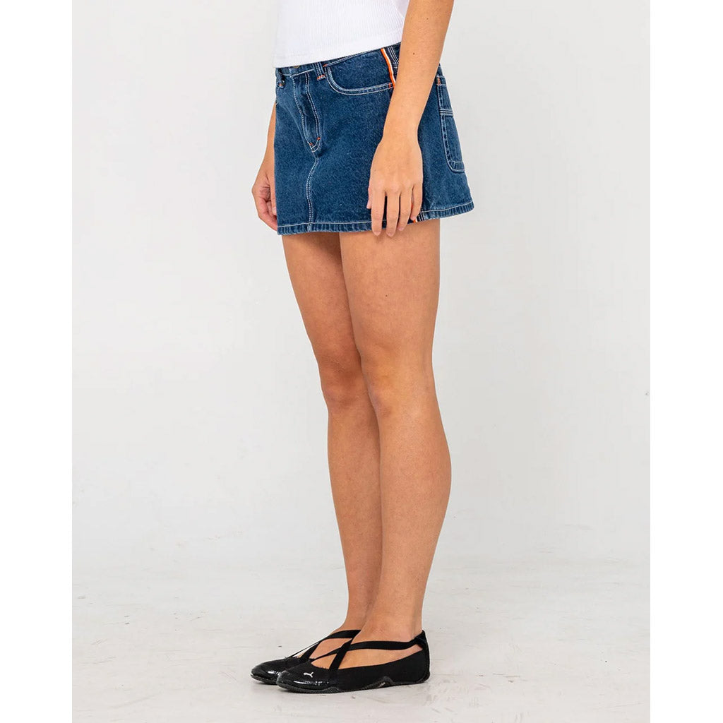 Flip Mommy Low Rise Mini Denim Skirt